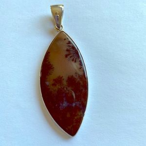 Moss agate pendant. Charles Albert